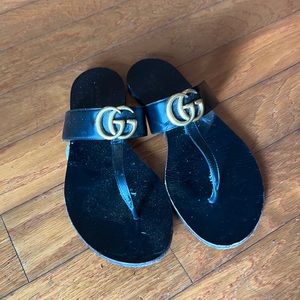 Gucci flip flops, size 7.5
